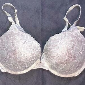 Deep plunge lace bra